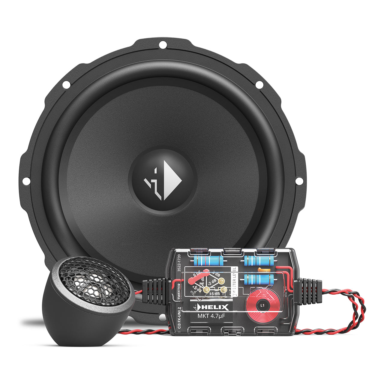 Авто говорители Helix Ci3 K165.2FM-S3, двукомпонентна система, 16.5 см + 20мм, 100W RMS, 3Ohm Helix